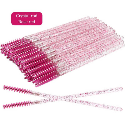 50db eldobható szempilla kefe Crystal szemöldök smink MicroBrush gyémánt nyél szempillaspirál pálca applikátor szempilla hosszabbító eszköz