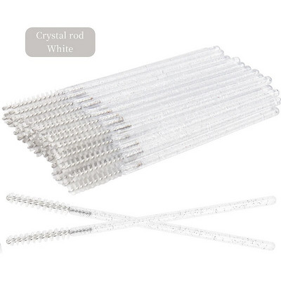 50db eldobható szempilla kefe Crystal szemöldök smink MicroBrush gyémánt nyél szempillaspirál pálca applikátor szempilla hosszabbító eszköz