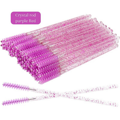 50db eldobható szempilla kefe Crystal szemöldök smink MicroBrush gyémánt nyél szempillaspirál pálca applikátor szempilla hosszabbító eszköz
