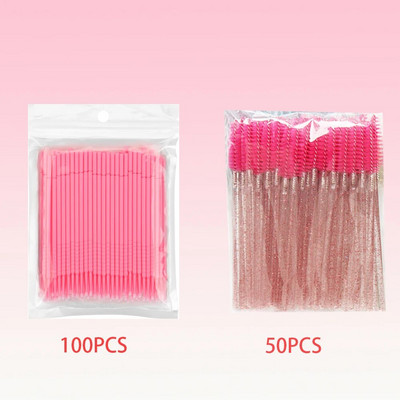 Четка за мигли за еднократна употреба Четка за удължаване на мигли Четка за вежди Спирала Пръчици Апликатор Спулери Мигли за очи Козметичен грим