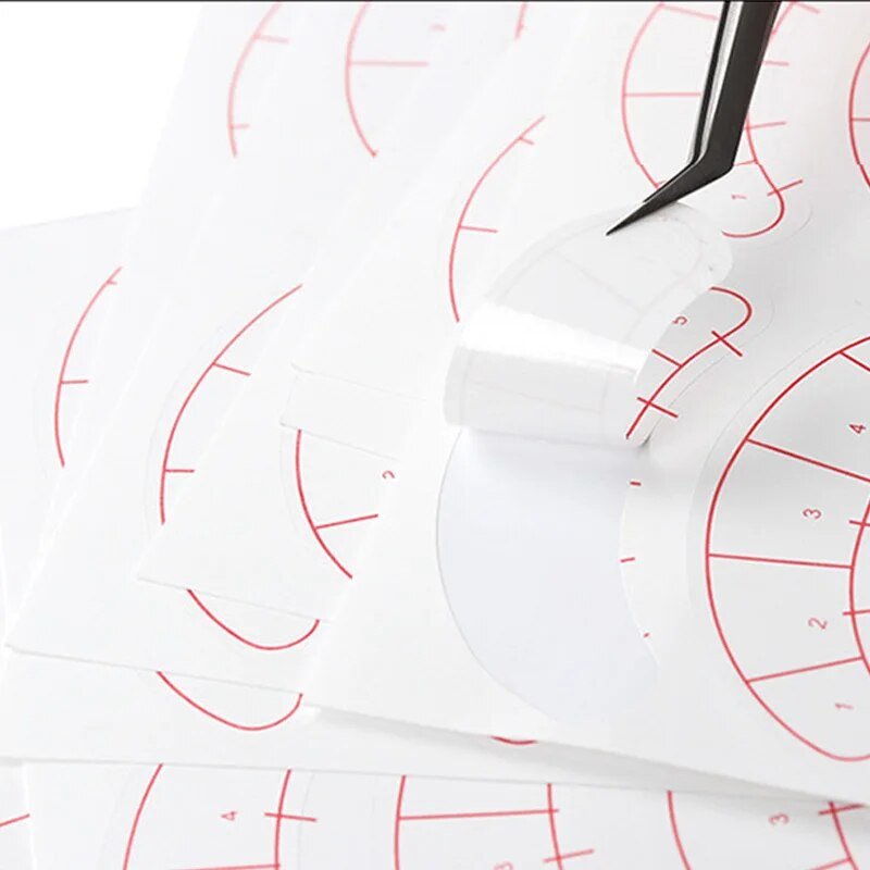 70 чифта/пакет Хартиени лепенки за удължаване на мигли Присадени подложки за очи за мигли Практически лепенки Съвети за очи Стикери Обвивки Инструменти за грим