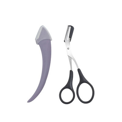 Karsyngirl 1/2/3 бр. Нож за подстригване на вежди Бръснач за лице за вежди за жени Ножица за вежди с гребен Стъргалка за подстригване на вежди