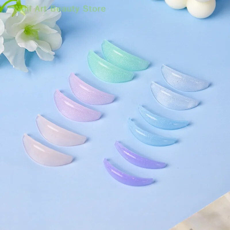 6 чифта комплект за повдигане на мигли за многократна употреба Силиконова подложка за ламиниране Пръчки за къдрене на мигли 3D подложка за извиване на мигли Инструмент за грим