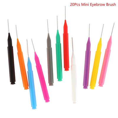 20 τμχ Mini Brush Brush Brow Perm Brush Brow Lifting Brushes Bendable Micro Eyelash Brush Applicators Εργαλεία μακιγιάζ