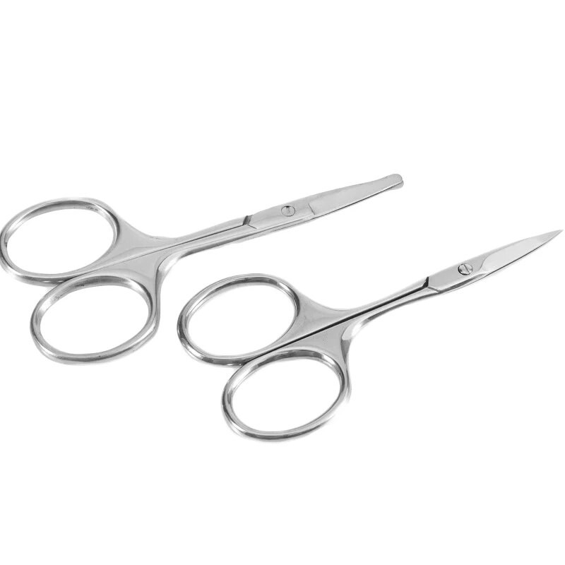 Извито острие Ножица за вежди Ножица за нокти от неръждаема стомана Мигли Малък маникюр Средство за премахване на кутикула Пинсета Грим Инструмент за красота