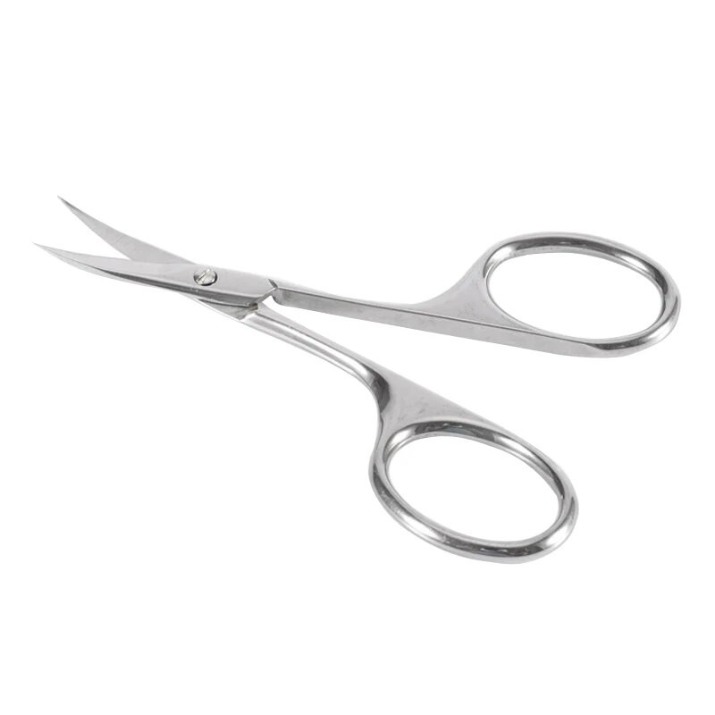 Извито острие Ножица за вежди Ножица за нокти от неръждаема стомана Мигли Малък маникюр Средство за премахване на кутикула Пинсета Грим Инструмент за красота