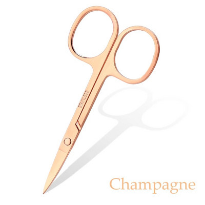 Ножици за вежди Инструменти за нокти от неръждаема стомана Ножици за вежди Нос за мигли Мултифункционален тример за коса на лицето Грим Инструмент за красота