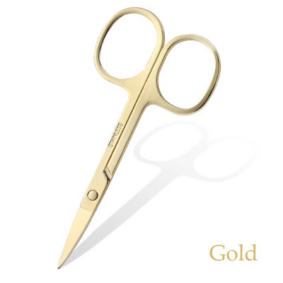 Ножици за вежди Инструменти за нокти от неръждаема стомана Ножици за вежди Нос за мигли Мултифункционален тример за коса на лицето Грим Инструмент за красота