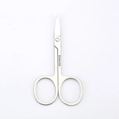 Ножици за вежди от неръждаема стомана Козметични ножици за коса за нос Красота Ножици за брада Тример за вежди Инструменти за грим