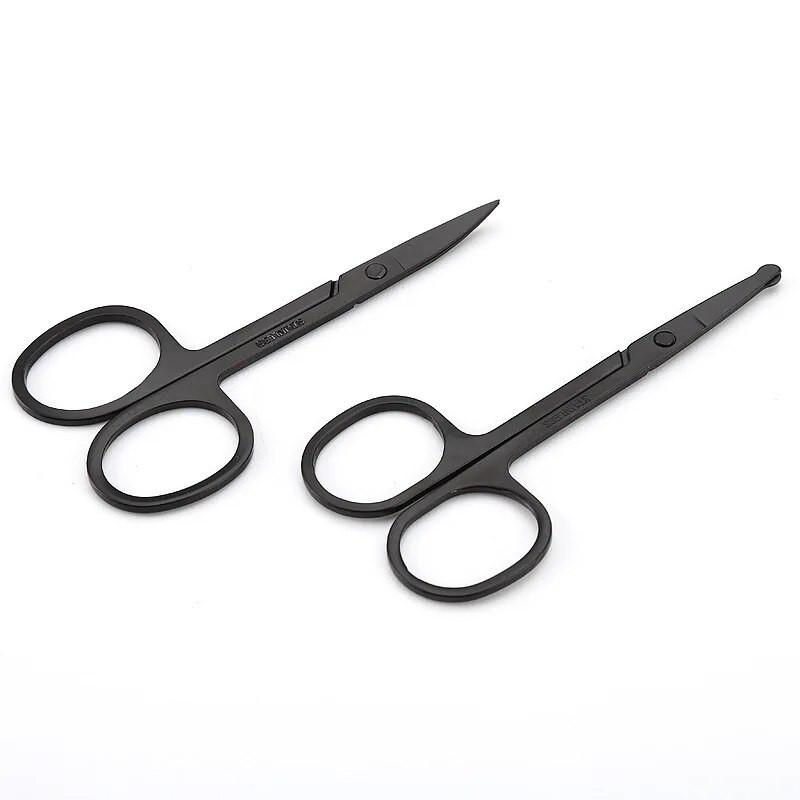 Ножици за вежди от неръждаема стомана Козметични ножици за коса за нос Красота Ножици за брада Тример за вежди Инструменти за грим