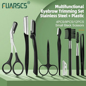Комплект тримери за вежди Нож за подстригване Дамски аксесоари за грим Професионален тример Остриета от неръждаема стомана Ножици Инструмент за грим