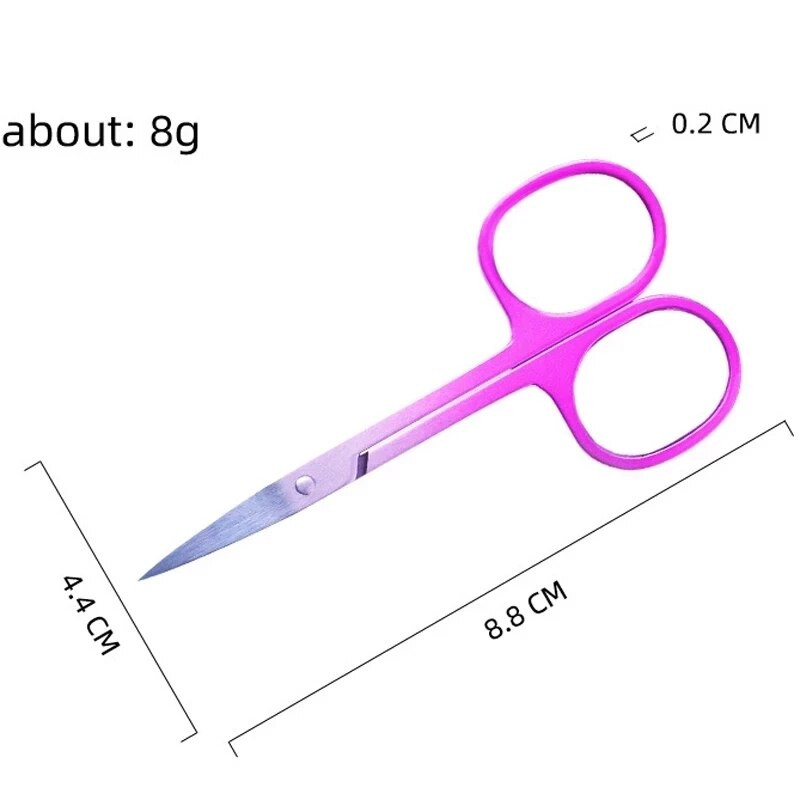 1 бр. Ножица от неръждаема стомана Инструмент за кутикула за нокти Вежди Ножици за коса Ножица за маникюр Подстригване на лицето Пинсета Инструмент за грим