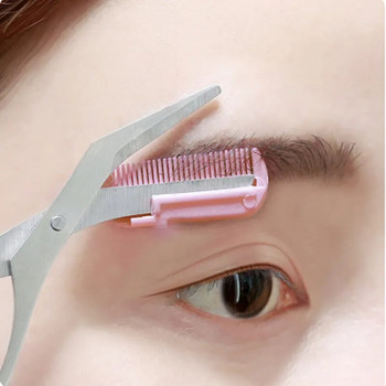 Тример за вежди Ножица с гребен Епилация на лицето Подстригване Оформяне Самобръсначка Козметични аксесоари за грим