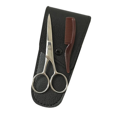 1 комплект Ножица за вежди Мустаци Тример за вежди Аксесоар за грижа за срязване от неръждаема стомана