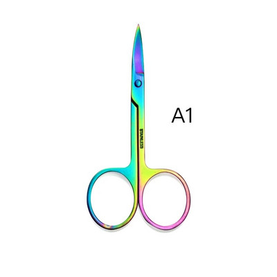 1Pcs Ножици от неръждаема стомана Инструменти за грим Art Trims Аксесоари за нокти Модни малки ножици за вежди за инструмент за маникюр
