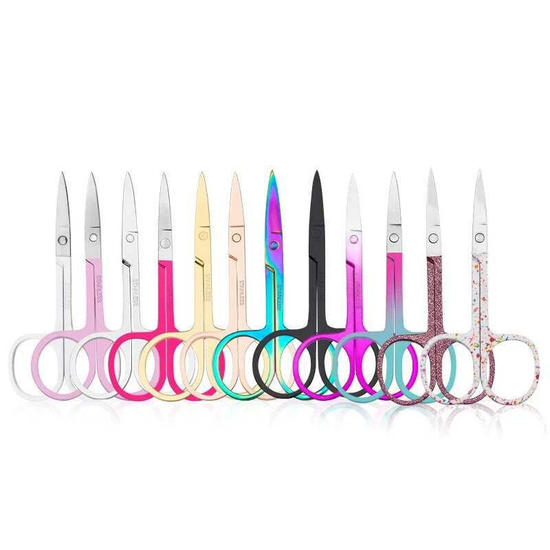 1Pcs Ножици от неръждаема стомана Инструменти за грим Art Trims Аксесоари за нокти Модни малки ножици за вежди за инструмент за маникюр