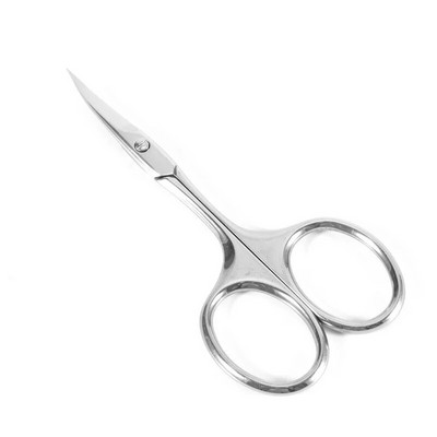 Извито острие Ножица за нокти Маникюр Средство за премахване на кожички Кръгъл Професионален нос Вежди Брада Тример за мигли Подстригване