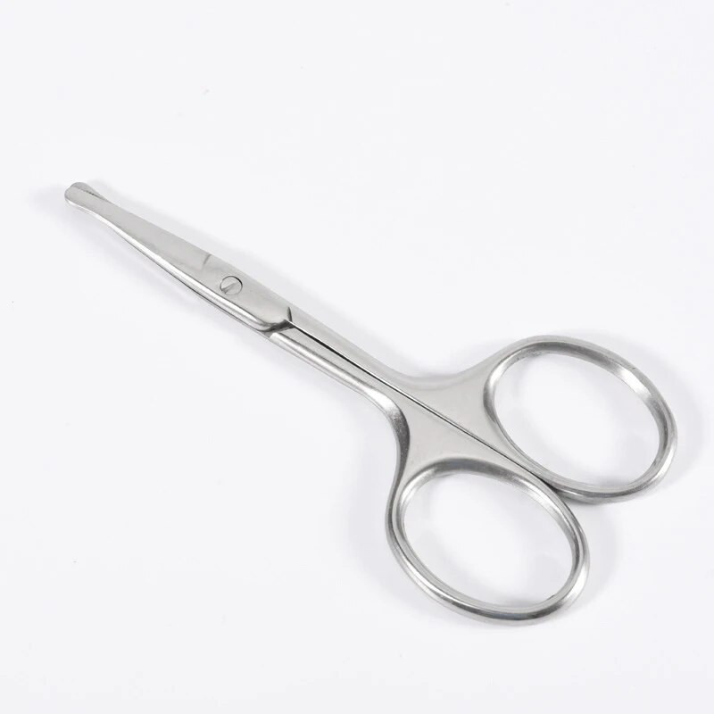 Извито острие Ножица за нокти Маникюр Средство за премахване на кожички Кръгъл Професионален нос Вежди Брада Тример за мигли Подстригване