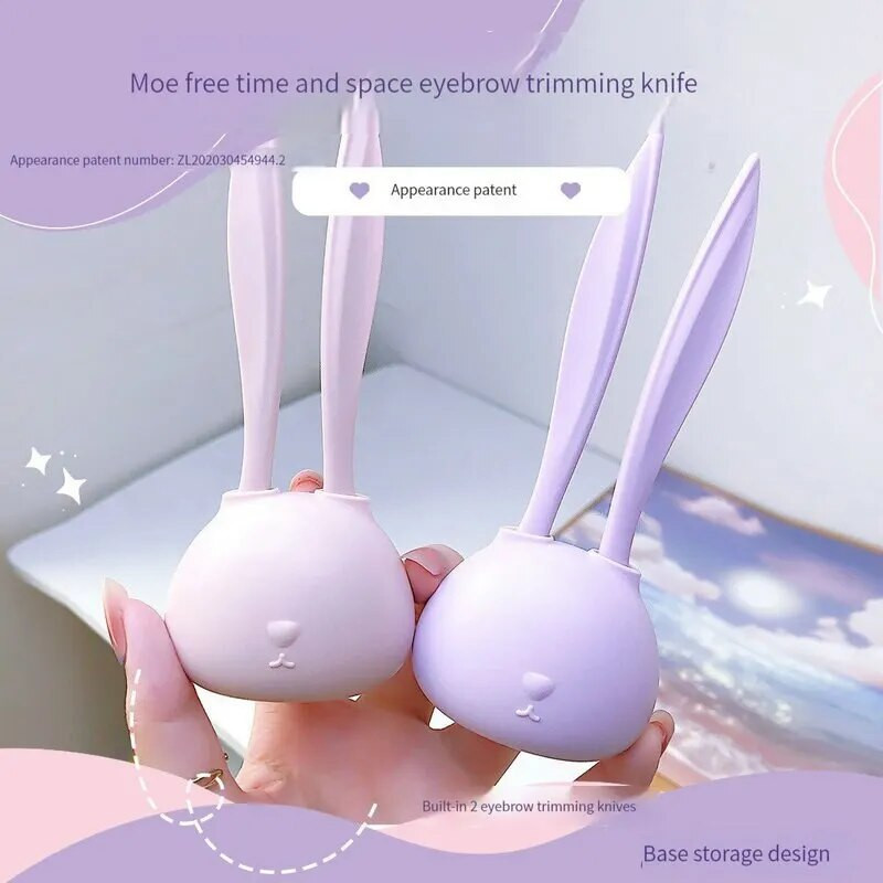 Малък заек Ножове за оформяне на вежди Самобръсначка за вежди Самобръсначка за безопасно лице Обезкосмяване Ножчета за гримиране за жени
