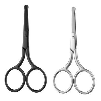 1Pc Stainless Steel Nose Hair Mini Small Scissors Eyelash Facial Hair Straight Round Tip For Eyebrows Nail Beard Manicure Makeup