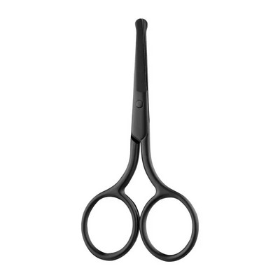 1 бр. Коса в носа от неръждаема стомана Мини малки ножици Мигли Косми по лицето Прав кръгъл връх за вежди Нокти Брада Маникюр Грим