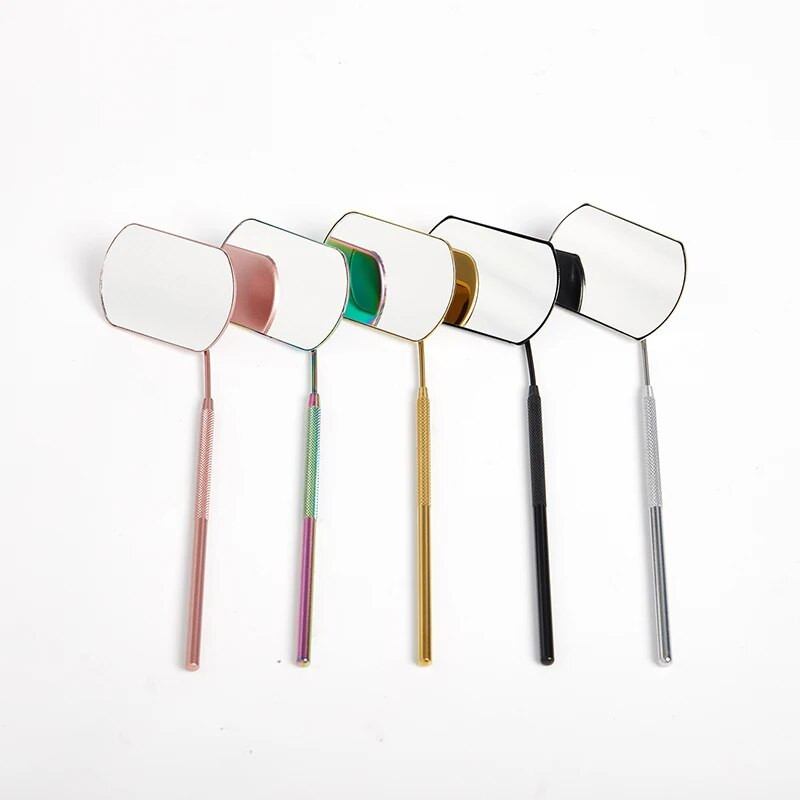 1 бр. Присаждане на удължаване на миглите Огледало за проверка Материал от неръждаема стомана Доставчик на ръчни инструменти за грим