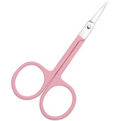 SAIANTTH ножици за гримиране на вежди Гумени пластмасови ножици за подстригване на вежди Извити остри инструменти за красота Неръждаема стомана