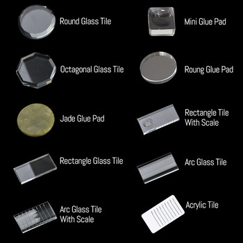 Стъклени плочки Консумативи за удължаване на мигли Инструменти за грим Прозрачни, повторно използваеми Висококачествени професионални инструменти за грим