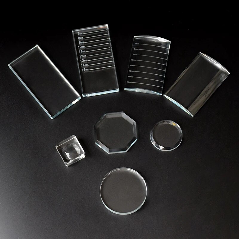 Стъклени плочки Консумативи за удължаване на мигли Инструменти за грим Прозрачни, повторно използваеми Висококачествени професионални инструменти за грим