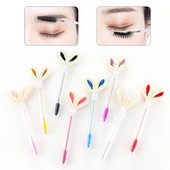 Заешко ухо Crystal Rod Четка за мигли Многократно използвана тръба за четка за мигли Еднократна употреба Стик за мигли Четка за вежди Сменяема прахоустойчива