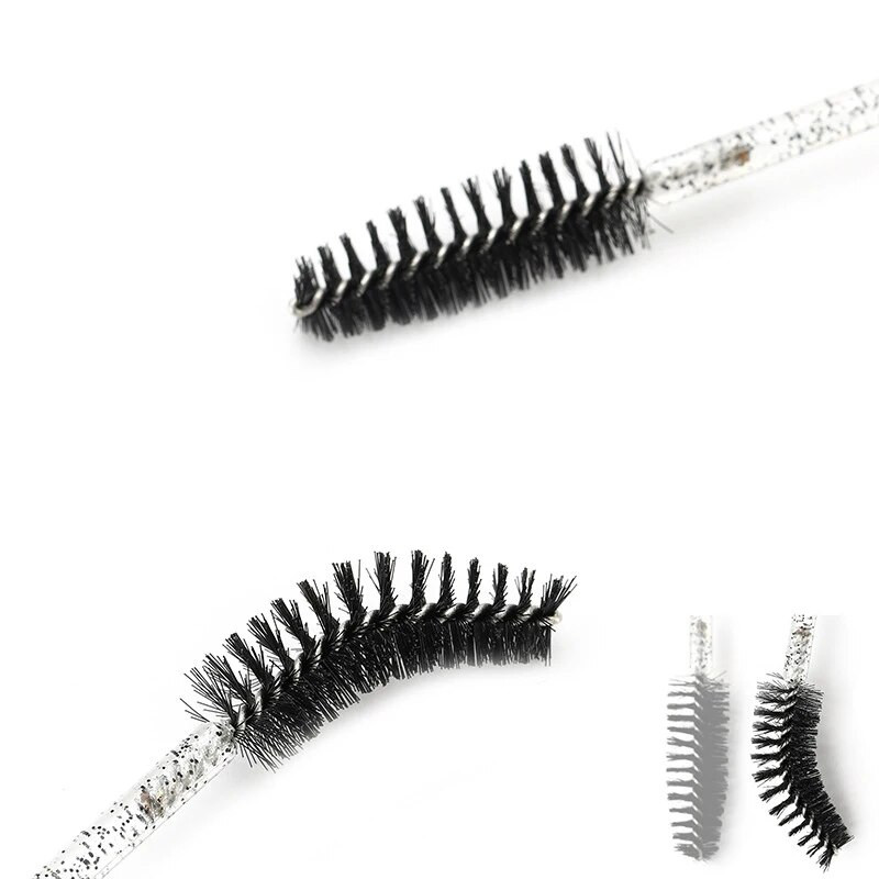 Заешко ухо Crystal Rod Четка за мигли Многократно използвана тръба за четка за мигли Еднократна употреба Стик за мигли Четка за вежди Сменяема прахоустойчива