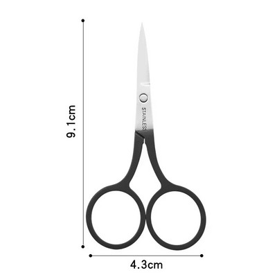 1 бр. Ножица за вежди Грим Тример за мигли Премахване на косми по лицето Ножица за маникюр Ножица за нокти Инструмент за кожички Ножици за красота