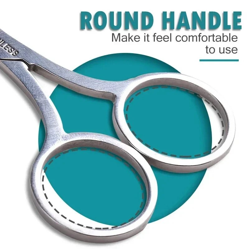 1 бр. Ножица за вежди Грим Тример за мигли Премахване на косми по лицето Ножица за маникюр Ножица за нокти Инструмент за кожички Ножици за красота