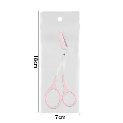3 цвята Тример за вежди Ножица с гребен Епилация на лицето Подстригване Оформяне Самобръсначка Козметични аксесоари за грим