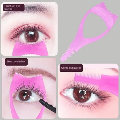 1/3pcs Plastic Portable Mascara Shield Applicator Eyelash Guide Aids Eye Lash Comb Eyelash Curler Women Girls Eyes Makeup Tools