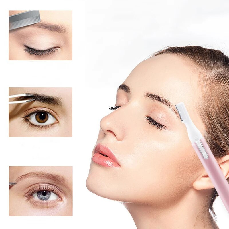 Висококачествена практична електрическа ножица за вежди за лице Тример за коса Мини преносима дамска самобръсначка за тяло Острие за премахване Бръснач за продажба