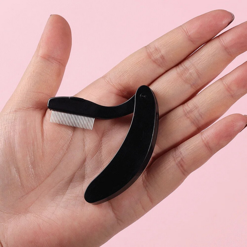 OVW Beauty Makeup Lash Separator Сгъваема метална четка за мигли Гребен Mascara Curl 1PCS Beauty Makeup Козметичен инструмент