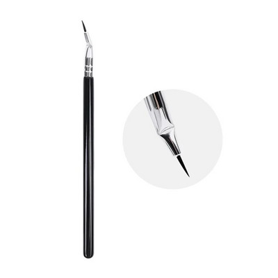 Огънати четки за грим Четка за очна линия Сенки за очи Инструмент за четки за вежди Фини четки за очна линия Инструмент за грим за контура на очите