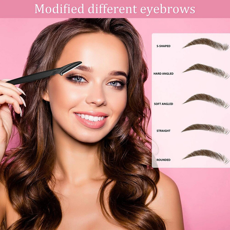 Бръснач за вежди 5 бр. Многофункционален ексфолиращ инструмент за дермапланиране Подстригване Бръснене Оформяне на вежди Бръснач за лице за жени Мъж