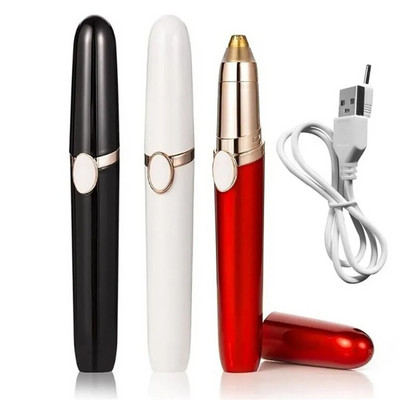 Електрически тример за вежди USB епилатор Инструменти за женски грим Нож Ножица Бръснач за дамска самобръсначка Машинка за оформяне на вежди Тример за вежди