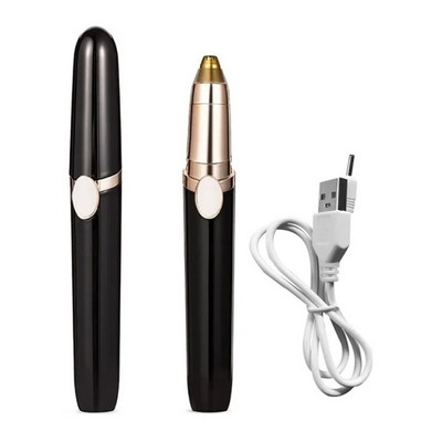 Електрически тример за вежди USB епилатор Инструменти за женски грим Нож Ножица Бръснач за дамска самобръсначка Машинка за оформяне на вежди Тример за вежди