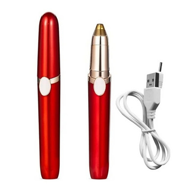 Електрически тример за вежди USB епилатор Инструменти за женски грим Нож Ножица Бръснач за дамска самобръсначка Машинка за оформяне на вежди Тример за вежди