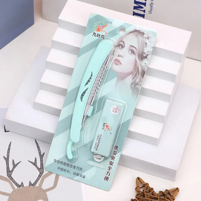 Karsyngirl 1 бр. Сгъваем държач за ножове за подстригване на вежди Преносим тример за вежди Бръснач за лице Красота Инструмент за грим