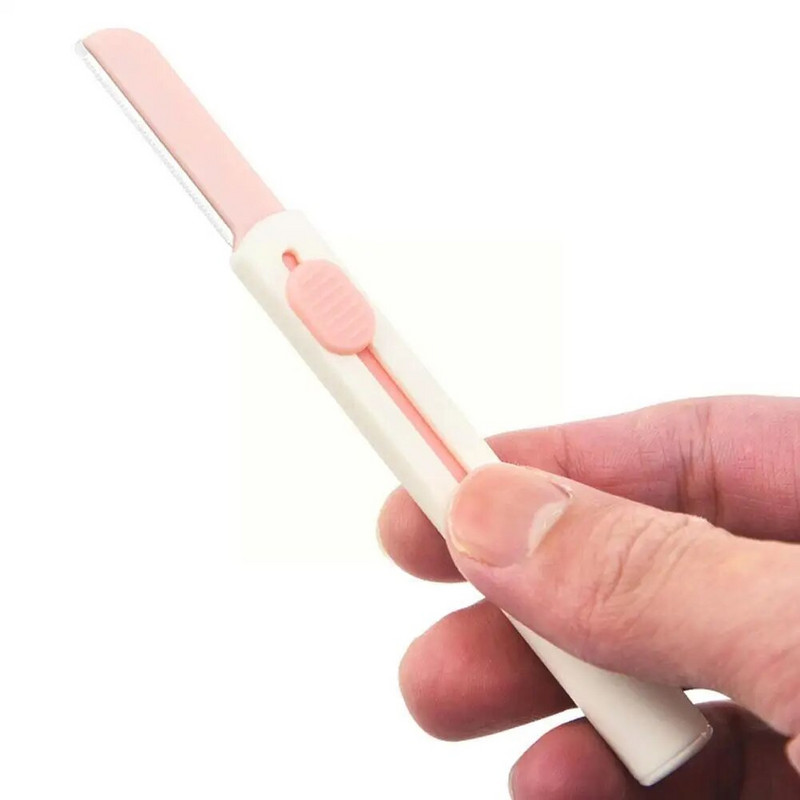 Безопасна телескопична дамска самобръсначка за лице Тример за вежди Бръснач против надраскване Инструменти за грим Тример за вежди Бръснач за лице за жени S2F1