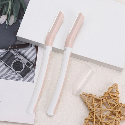 Karsyngirl 2/3 бр. Комплект тримери за безопасни вежди Остър нож за грим Бръсначи за лице и косми Бръсначи Комплект ножове за премахване на остриета Самобръсначка за вежди за инструмент за грим