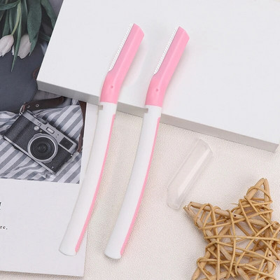 Karsyngirl 2/3 бр. Комплект тримери за безопасни вежди Остър нож за грим Бръсначи за лице и косми Бръсначи Комплект ножове за премахване на остриета Самобръсначка за вежди за инструмент за грим