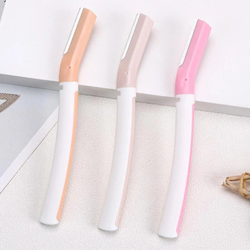 Karsyngirl 2/3 бр. Комплект тримери за безопасни вежди Остър нож за грим Бръсначи за лице и косми Бръсначи Комплект ножове за премахване на остриета Самобръсначка за вежди за инструмент за грим