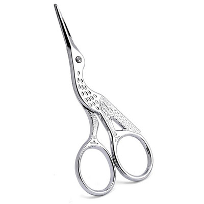 Нови инструменти за нокти от неръждаема стомана Ножици за вежди Нос Лента за мигли Ножици Щъркел Ножици Тример за коса на лицето Инструмент за грим