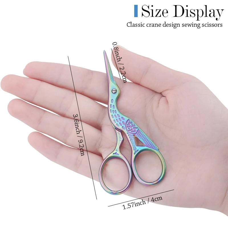 Нови инструменти за нокти от неръждаема стомана Ножици за вежди Нос Лента за мигли Ножици Щъркел Ножици Тример за коса на лицето Инструмент за грим