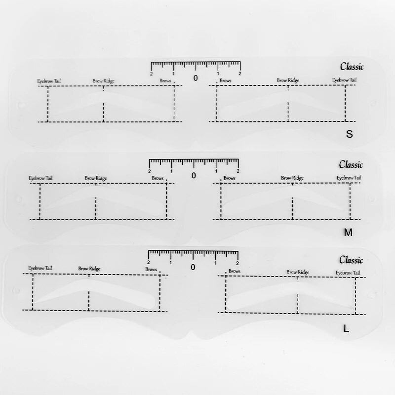 6 стила Инструменти за оформяне на вежди Шаблон за оформяне на мигли Комплект аксесоари Шаблон за грим за очертаване на очите MR03